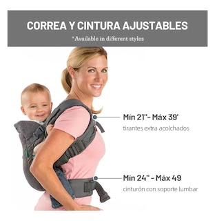 Foto 2 | Canguro para Bebé Portabebés Mochila Ergonómica 4 en 1 Gris