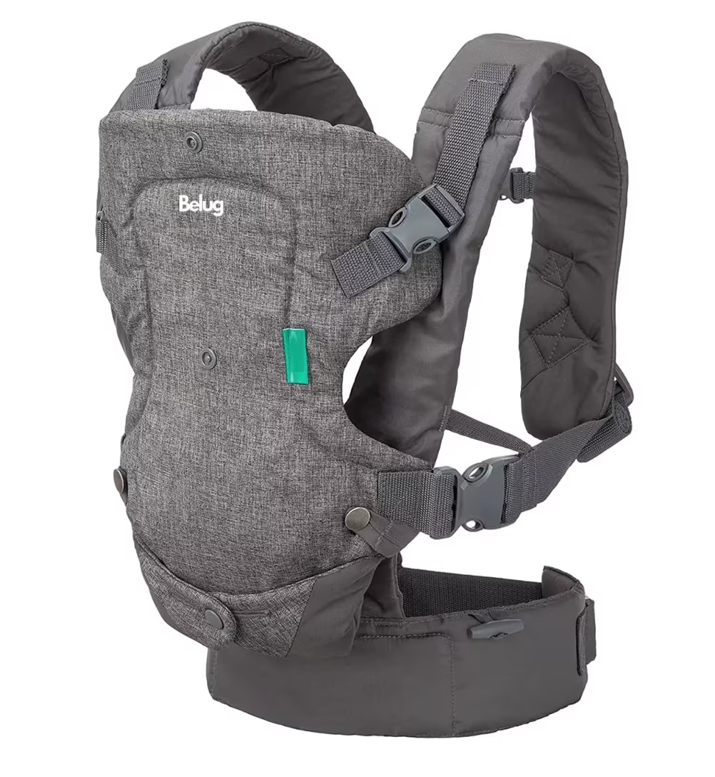 Canguro Para Bebé  Belug, Portabebés Mochila Ergonómica 4 En 1 Gris $919