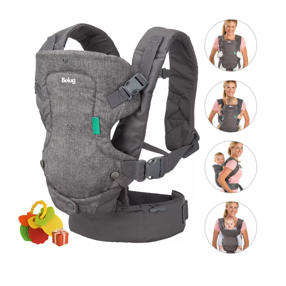 Foto 3 pulgar | Canguro Para Bebé  Belug, Portabebés Mochila Ergonómica 4 En 1 Gris