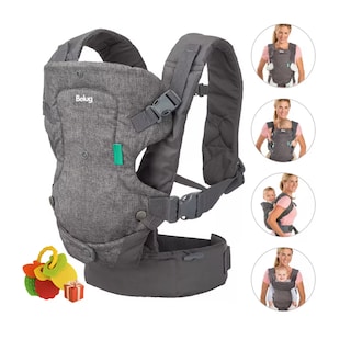Foto 2 | Canguro Para Bebé Belug, Portabebés Mochila Ergonómica 4 En 1 Gris