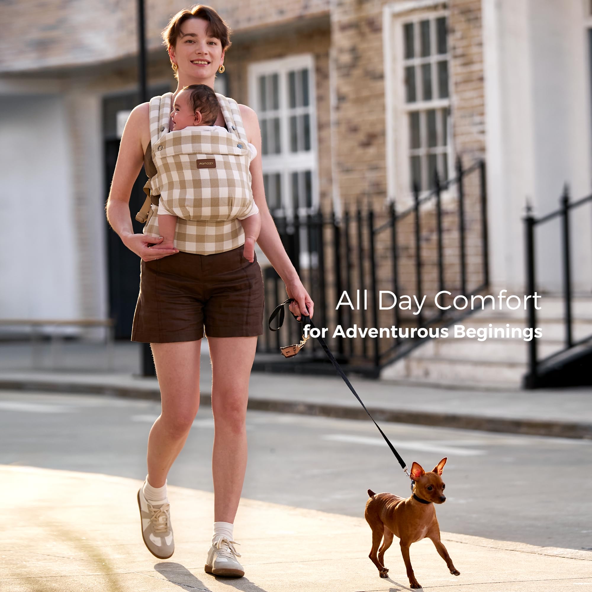 Foto 5 | Portabebés Momcozy Lino de Algodón 3 Etapas 3,5-20 Kg - Venta Internacional