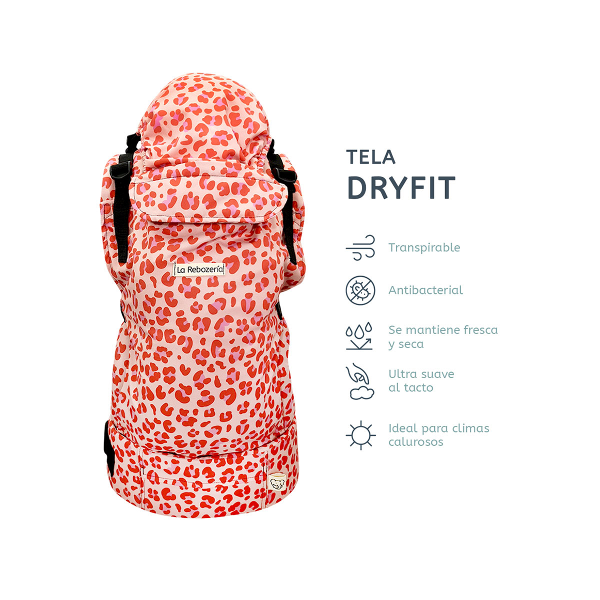 Foto 5 | Portabebé Ergonómico La Rebozería Nukú Dryfit Bebé