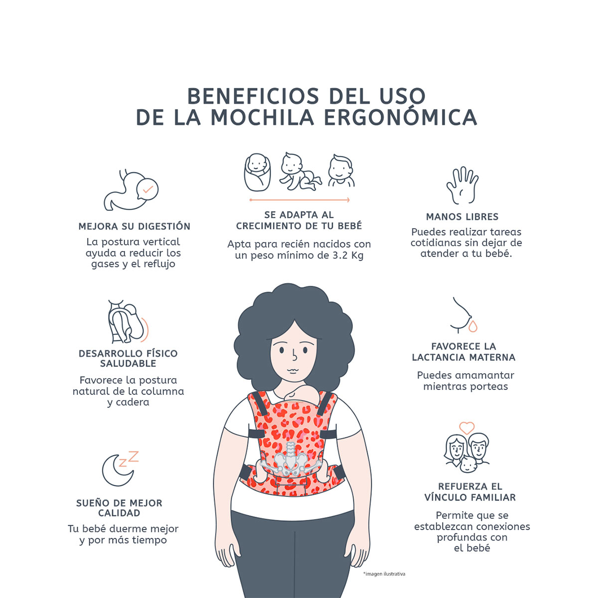 Foto 7 | Portabebé Ergonómico La Rebozería Nukú Dryfit Bebé