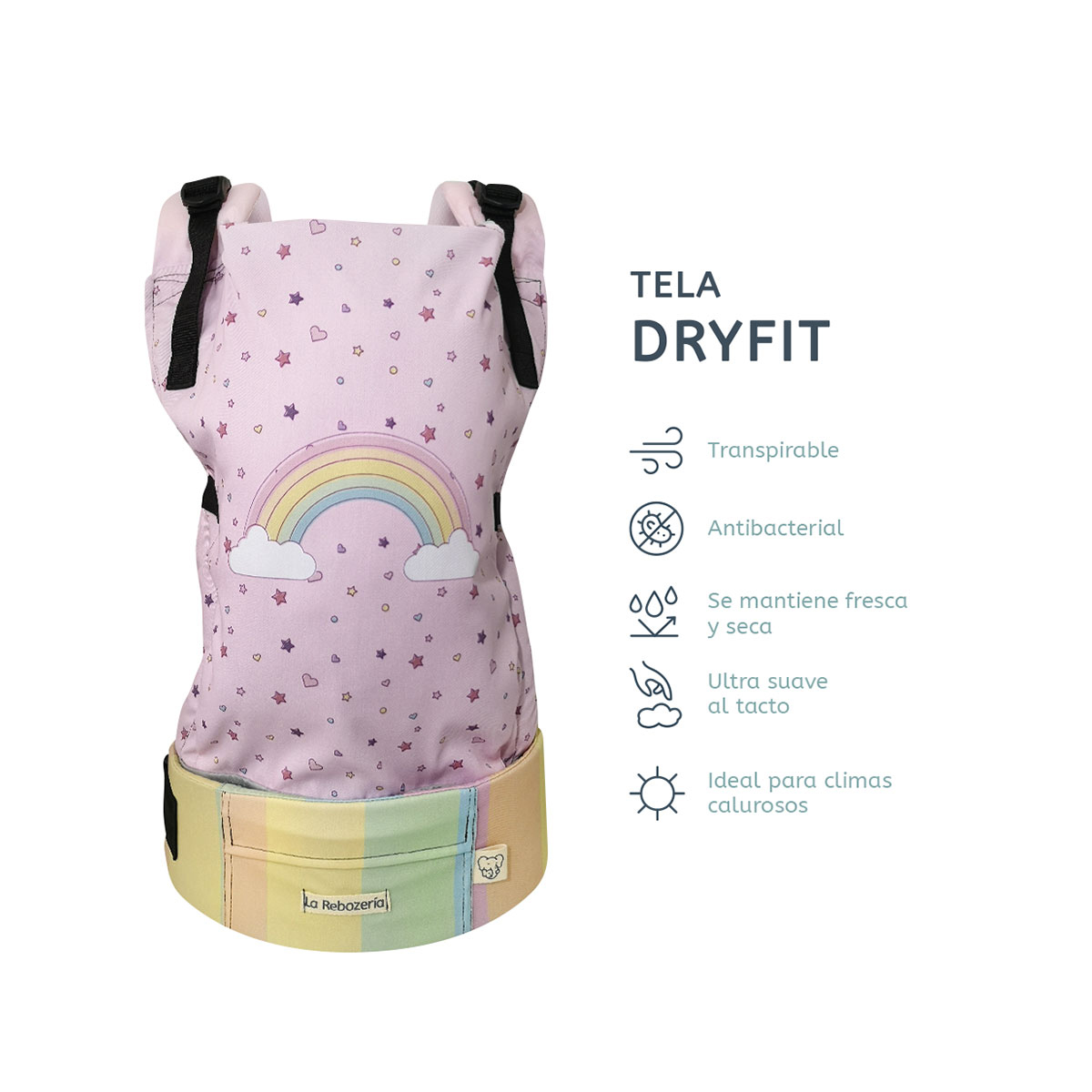 Foto 5 | Portabebé Ergonómico La Rebozería Nukú Dryfit Bebé