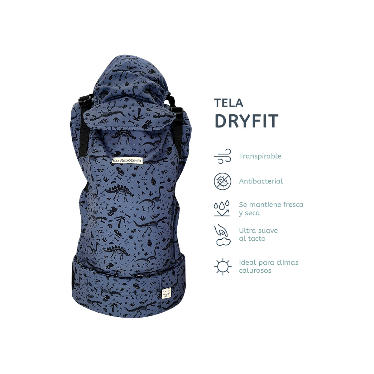 Foto 5 | Portabebé Ergonómico La Rebozería Nukú Dryfit Bebé