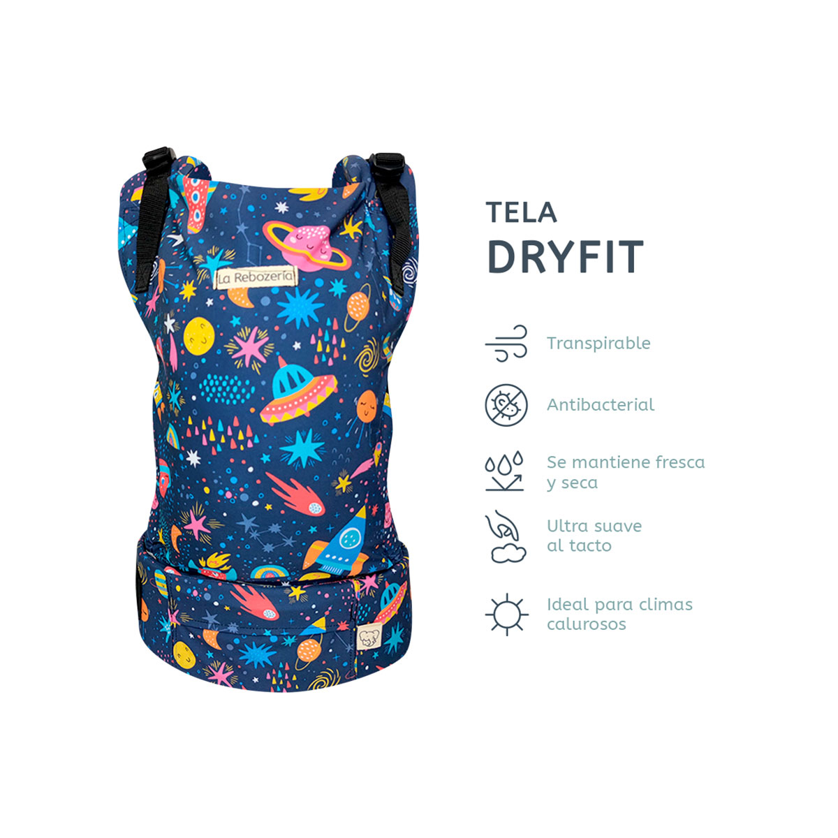Foto 6 pulgar | Portabebé Ergonómico La Rebozería Nukú Dryfit Bebé