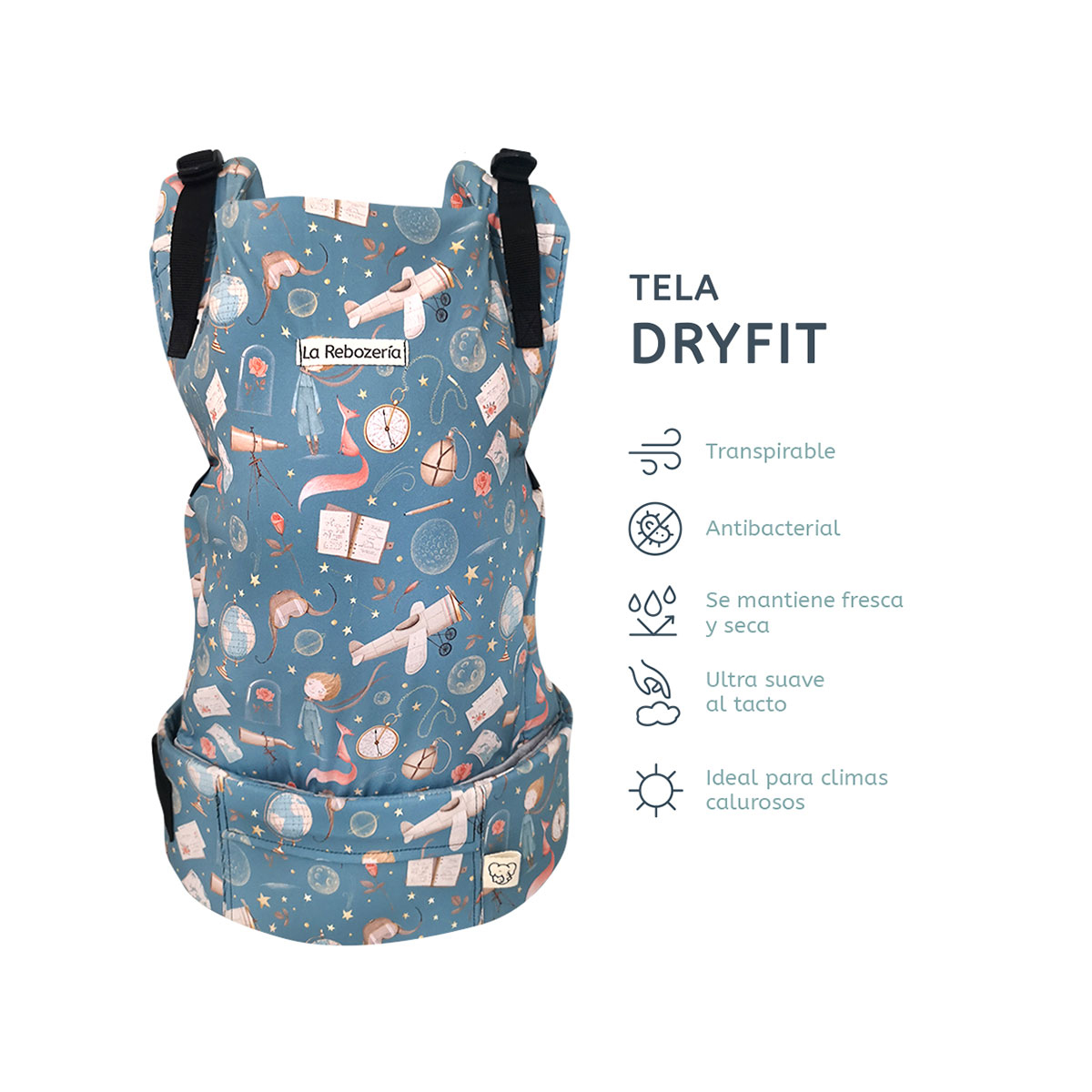 Foto 5 | Portabebé Ergonómico La Rebozería Nukú Dryfit Bebé