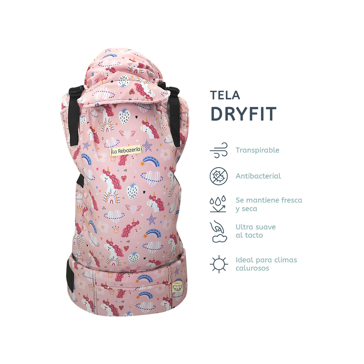 Foto 5 | Portabebé Ergonómico La Rebozería Nukú Dryfit Bebé