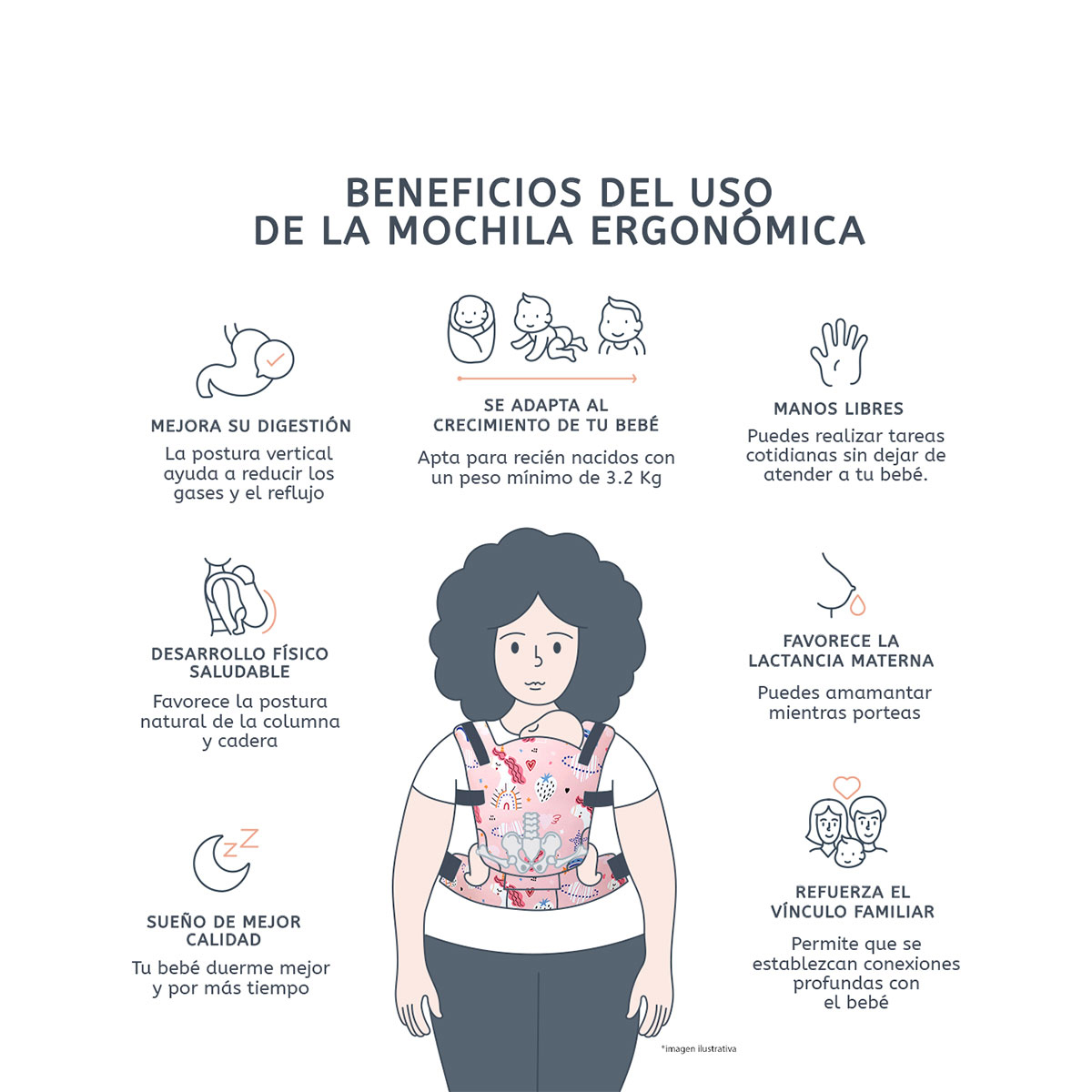 Foto 7 | Portabebé Ergonómico La Rebozería Nukú Dryfit Bebé
