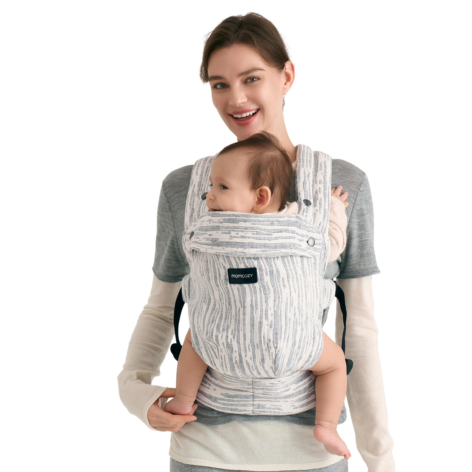 Foto 1 | Portabebé Momcozy Herihuge Hecho A Mano En Jacquard, Beige - Venta Internacional.