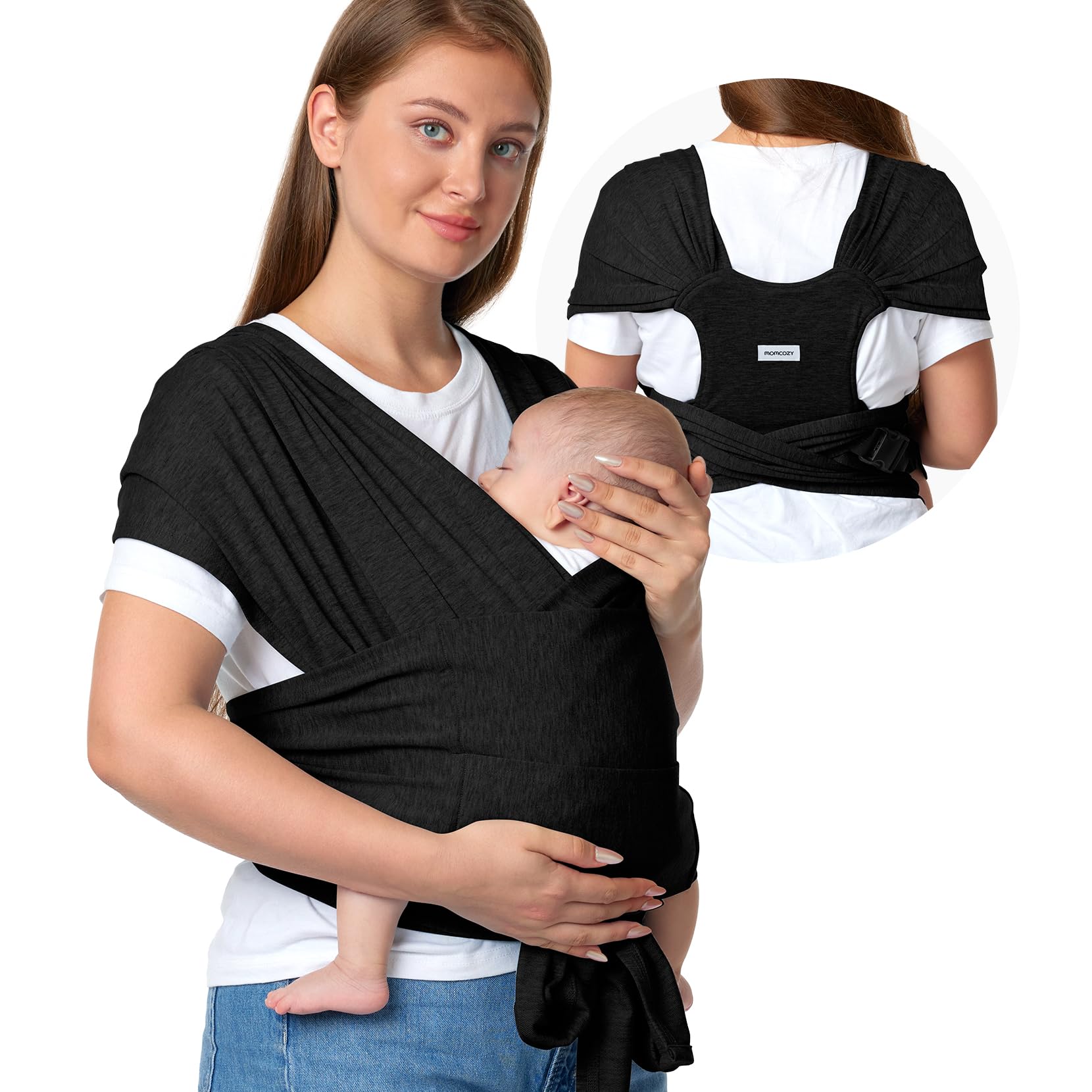 Foto 2 pulgar | Portabebés Momcozy, Tela Respetuosa Con La Piel, Color Negro - Venta Internacional.