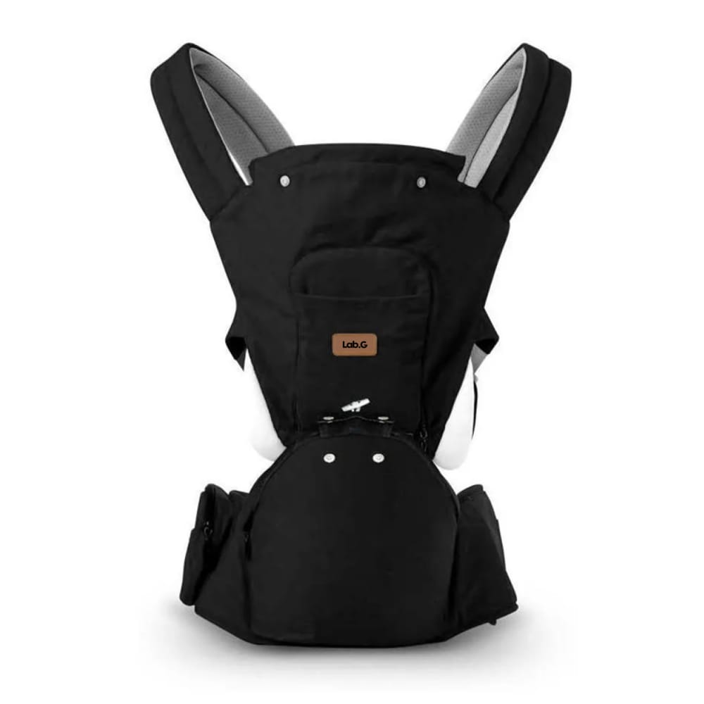 Canguro Para Bebé, Cangurera Portabebé Tipo Fular Niños De 0 A 36 Meses Lab.g,  Negro Gris