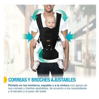 Foto 4 | Canguro Para Bebé, Cangurera Portabebé Tipo Fular Niños De 0 A 36 Meses Lab.g, Negro Gris