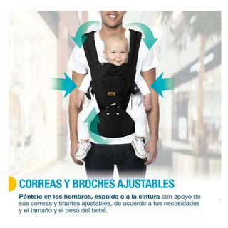 Foto 4 | Canguro Para Bebé, Cangurera Portabebé Tipo Fular Niños De 0 A 36 Meses Belug, Negro Gris