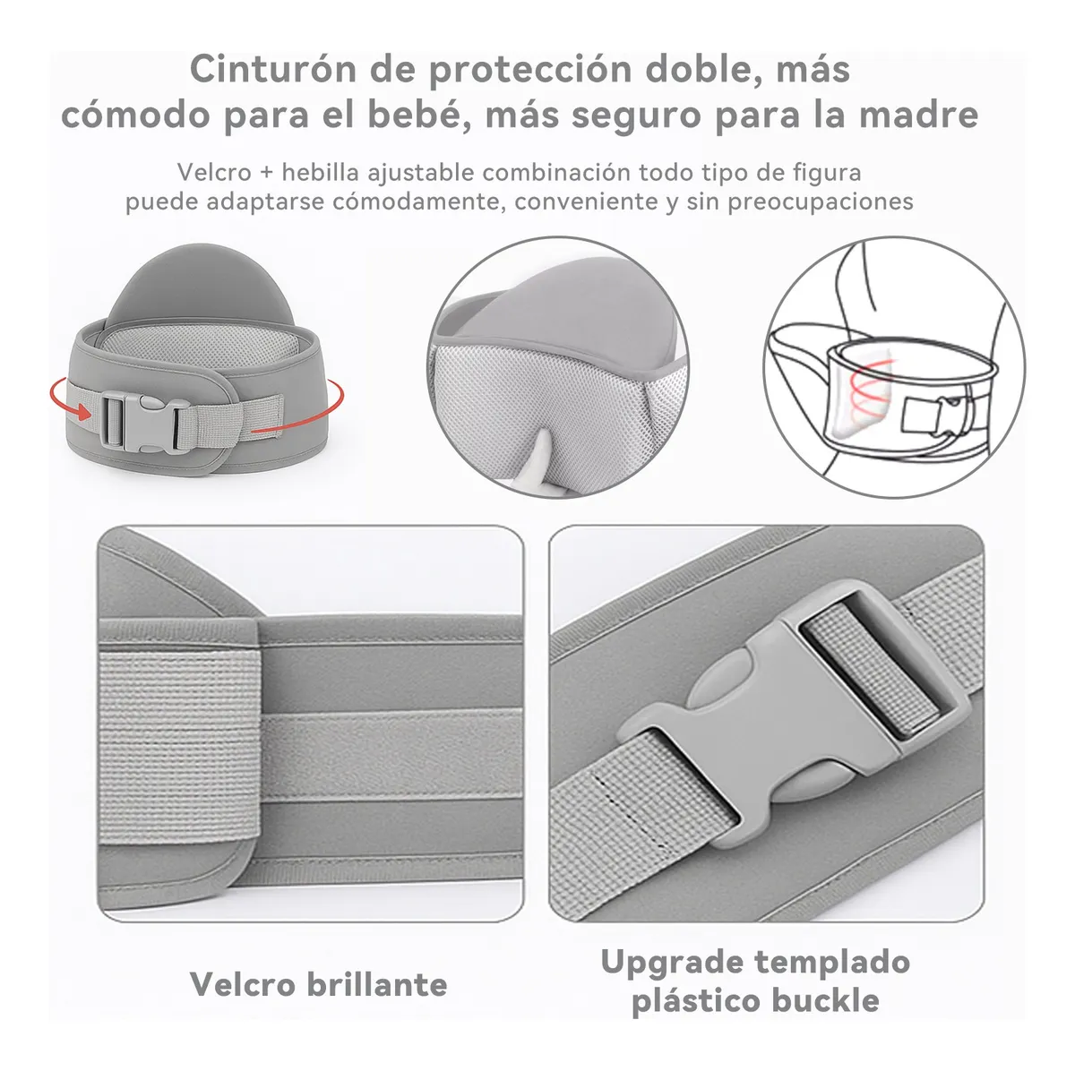 Foto 4 | Cangurera Lab.g para Bebé 3-48 Meses Gris