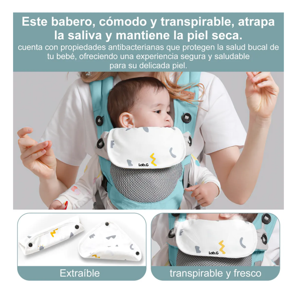 Foto 4 pulgar | Cangurera Ergonómica Lab.g Azul
