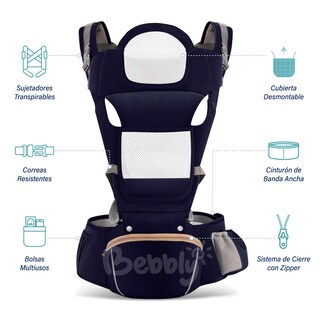 Foto 6 | Magma Life Cangurera Ergonómica Para Bebés: Portabebpe Ideal Para 12 A 36 Meses, Soporta 20kg, Con Bolsas De Almacenaje