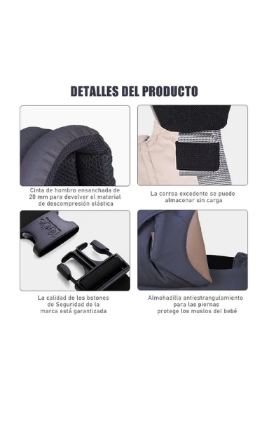 Foto 4 pulgar | Mochila Cangurera Porta Bebes
