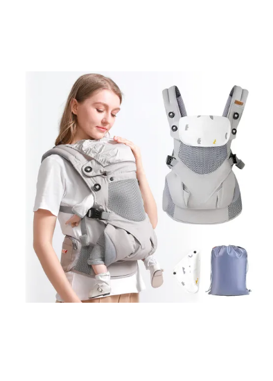 Foto 1 | Mochila Portabebes Canguros Ergonomica Asient Color Gris