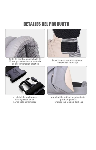 Foto 3 pulgar | Mochila Cangurera Portabebe