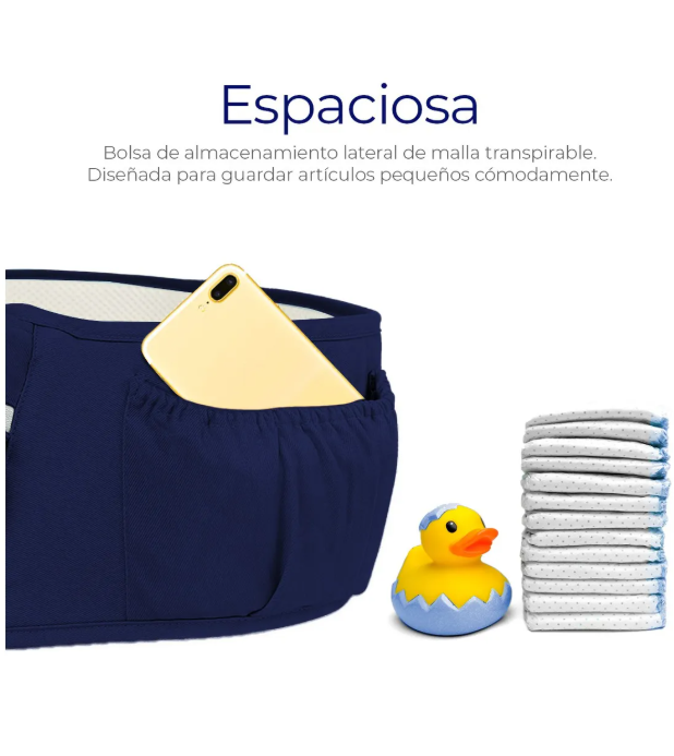Foto 7 pulgar | Cangurera Portabebé  Mochila Multifuncional Con Asiento Bebé Color Azul
