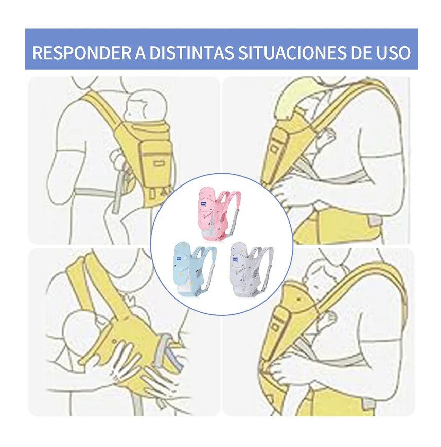 Foto 6 pulgar | Cangurera Para Bebe Mochila Portabebes Canguros Ergonomica