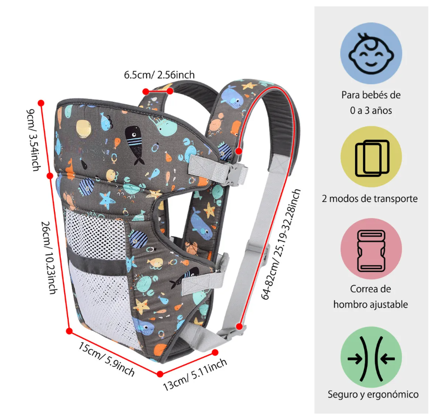 Foto 4 pulgar | Cangurera Bebes Mochila Ergonomica Multifuncional Amamantar