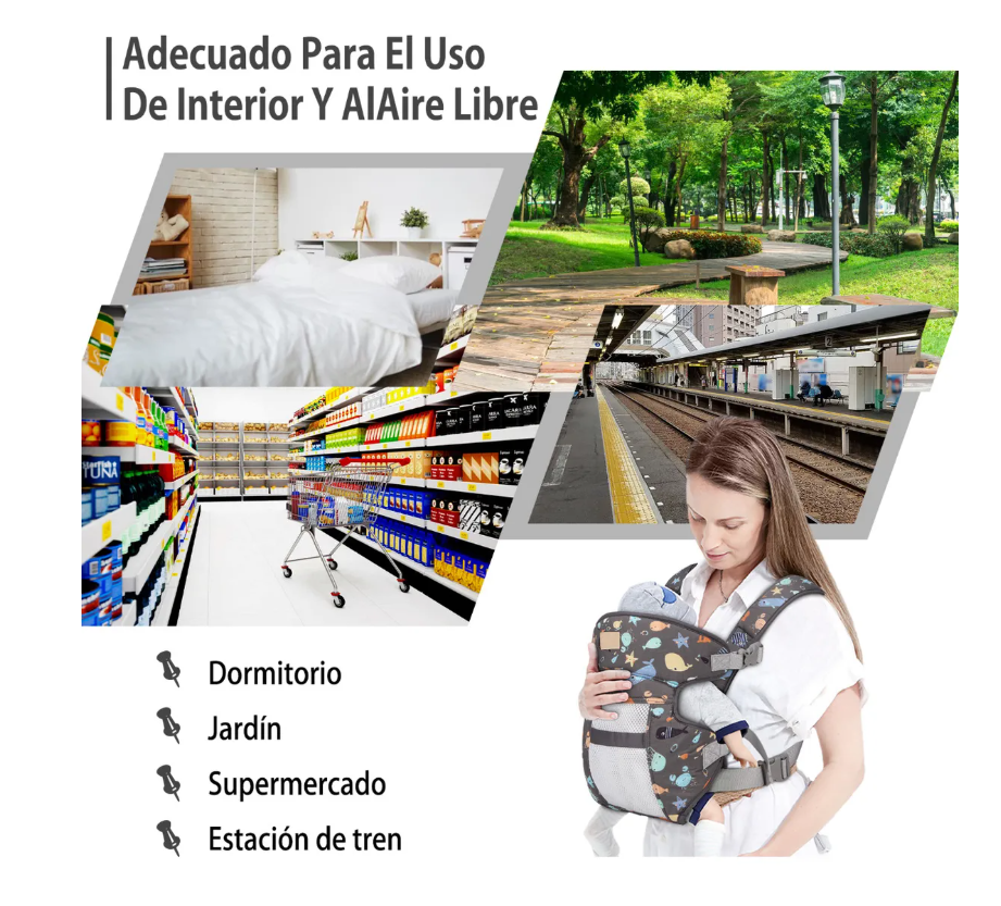 Foto 5 pulgar | Cangurera Bebes Mochila Ergonomica Multifuncional Amamantar