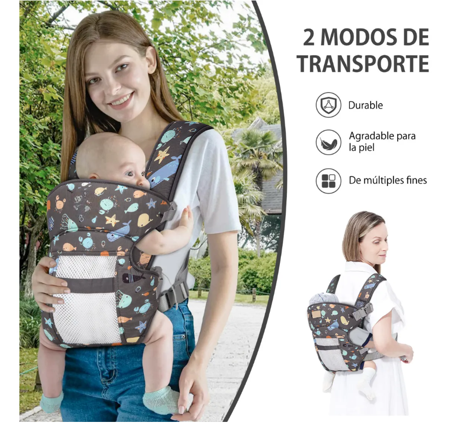 Foto 7 pulgar | Cangurera Bebes Mochila Ergonomica Multifuncional Amamantar