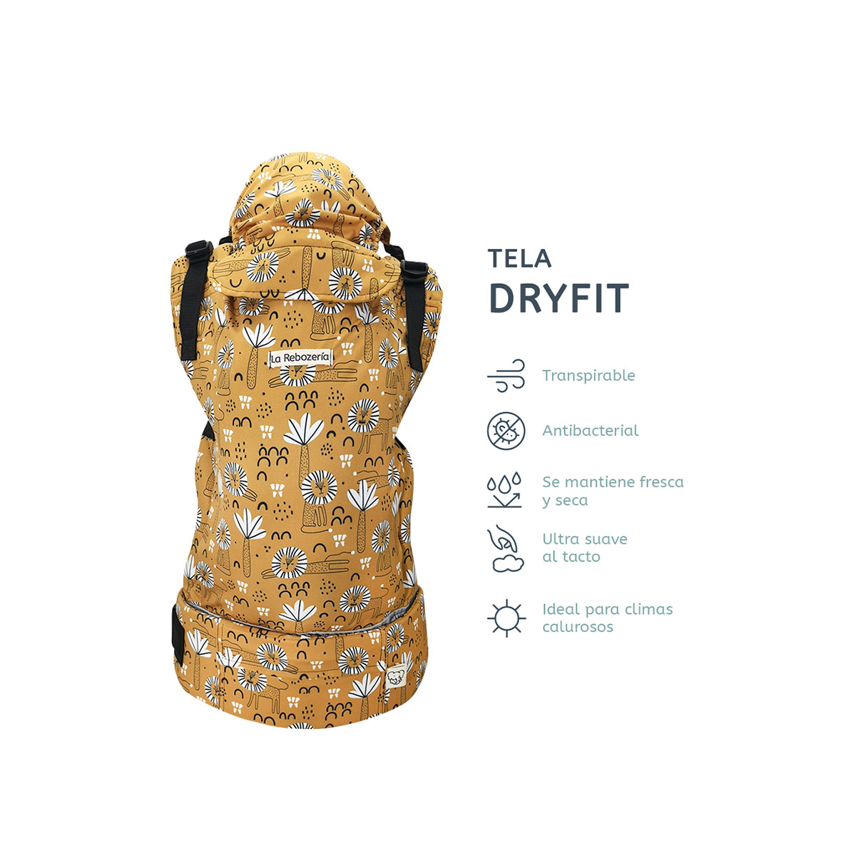 Foto 5 | Portabebé Ergonómico La Rebozería Nukú Dryfit Bebé