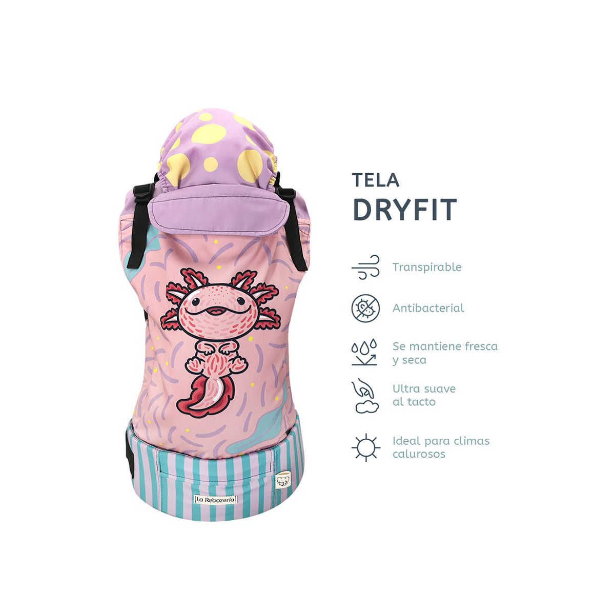 Foto 5 | Portabebé Ergonómico La Rebozería Nukú Dryfit Bebé