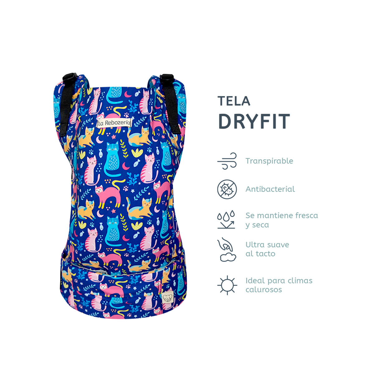 Foto 5 | Portabebé Ergonómico La Rebozería Nukú Dryfit Bebé