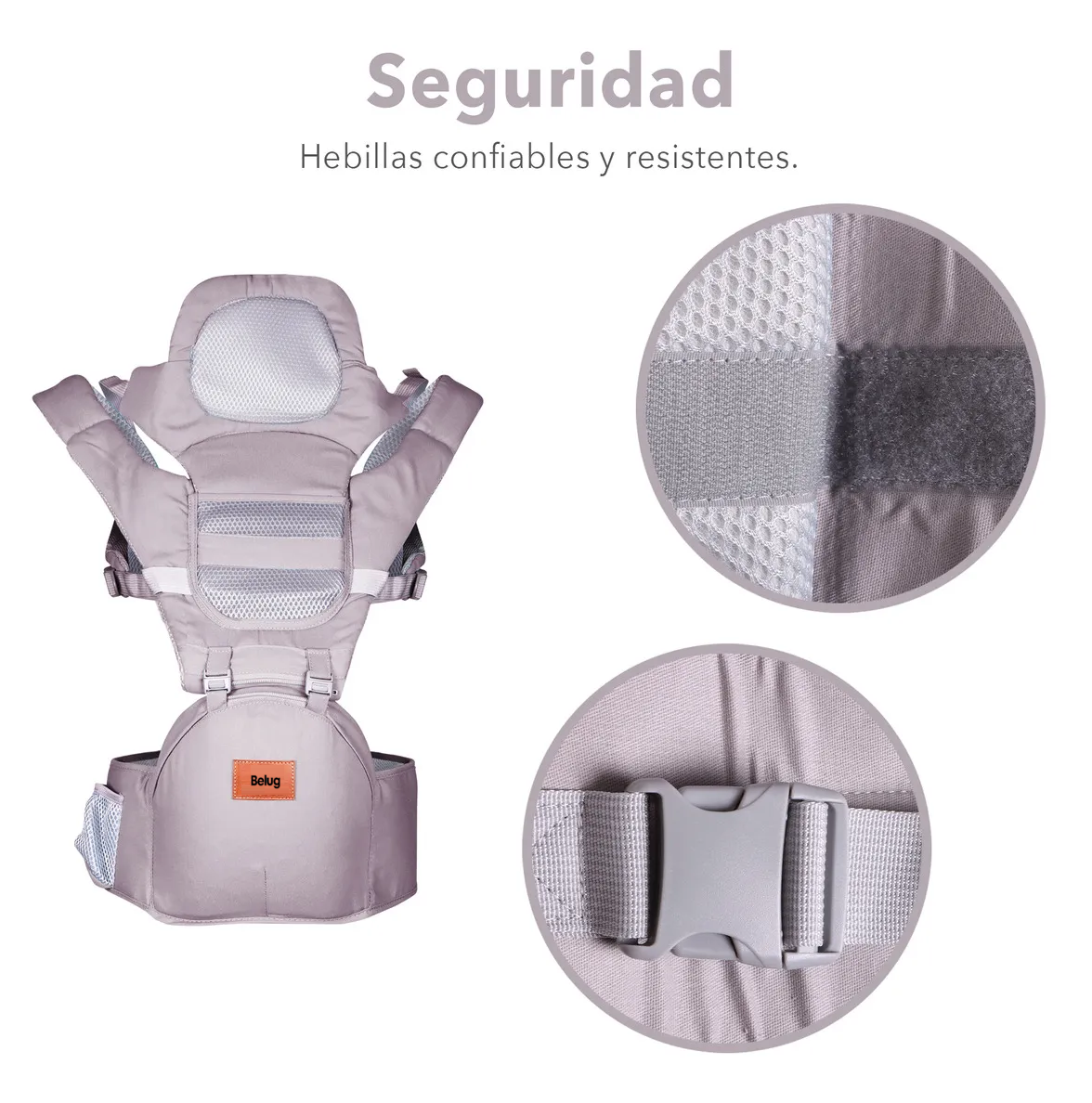 Foto 3 | Mochila Cangurera Para Bebe 9 En 1 Funciones Color Gris