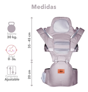 Foto 4 | Mochila Cangurera Para Bebe 9 En 1 Funciones Color Gris