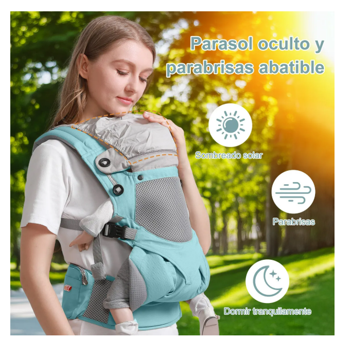 Foto 4 | Cangurera Bebe Mochila Portabebes Canguros Ergonomica Asient