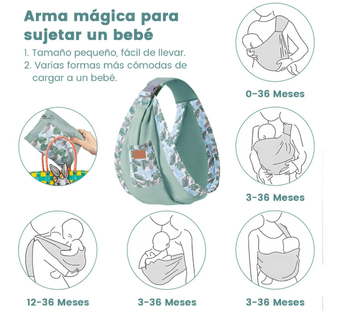 Foto 5 pulgar | Mochila Portabebés Ergonómica Ideal Para Amamantar 0-36meses