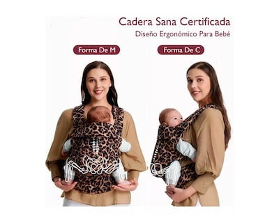 Foto 2 | Portabebé Ergonómico Cangurera Leopardo