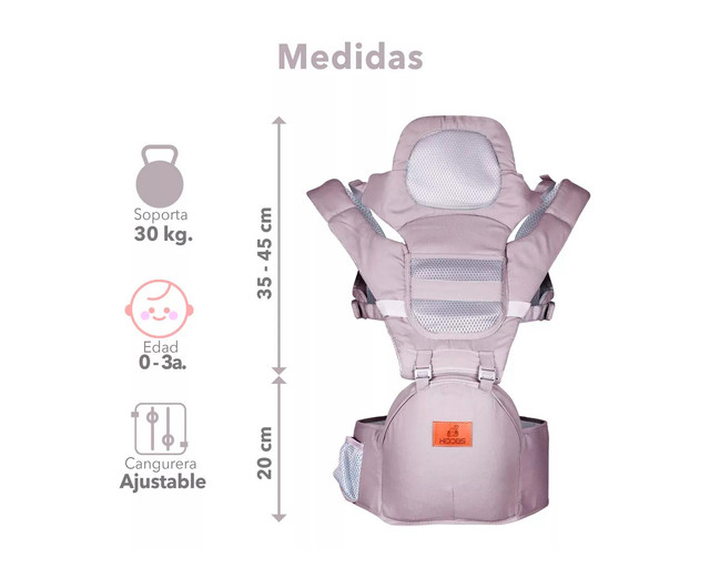 Foto 4 pulgar | Rebozo Kidss Acolchonadas Gris