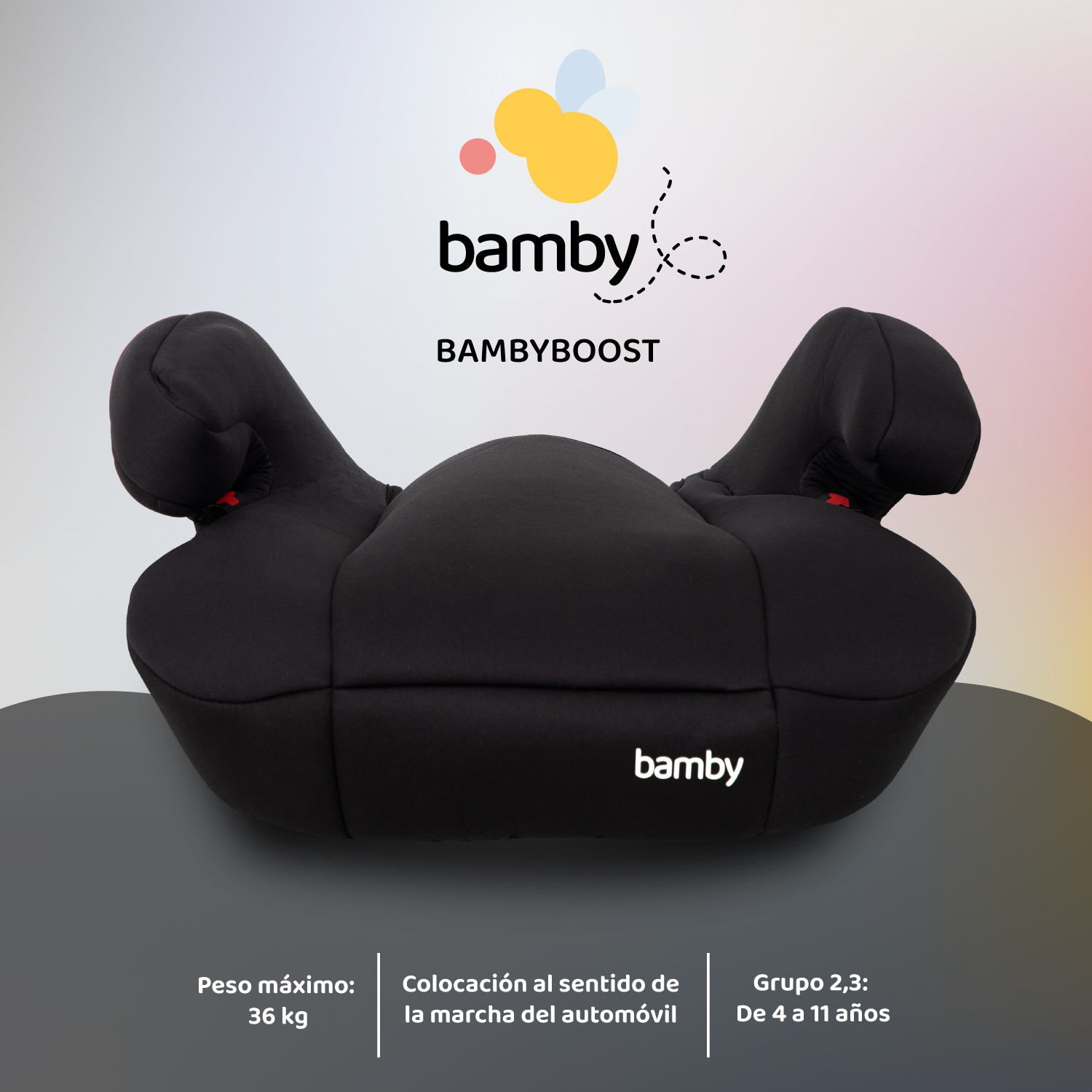 Foto 3 pulgar | Asiento Elevador de Coche para Bebé Bamby Negro