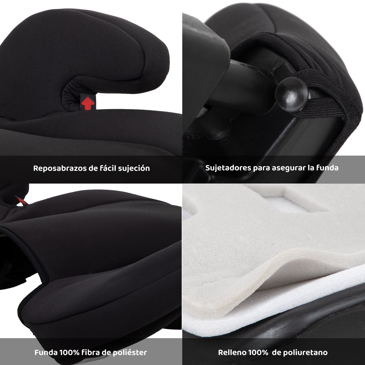 Foto 6 pulgar | Asiento Elevador de Coche para Bebé Bamby Negro