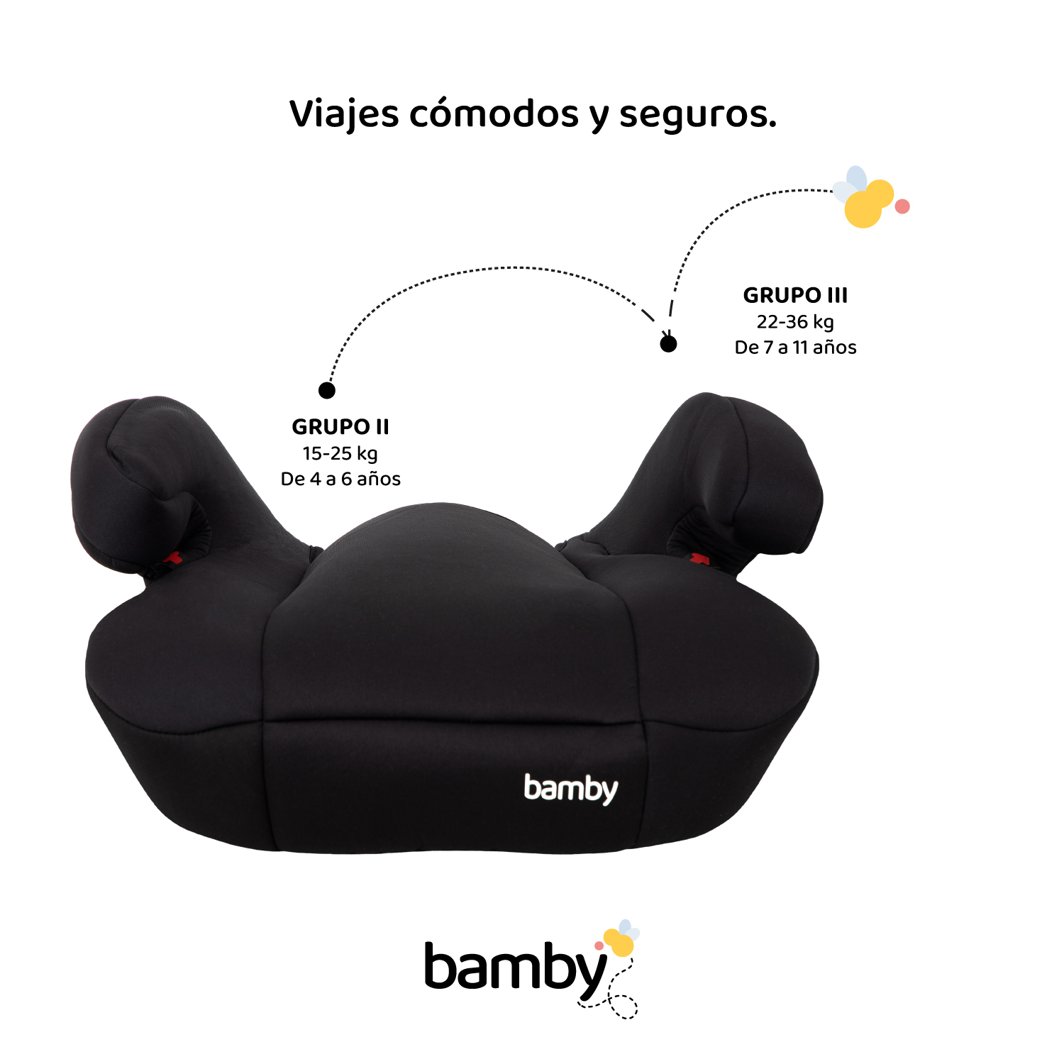 Foto 8 pulgar | Asiento Elevador de Coche para Bebé Bamby Negro