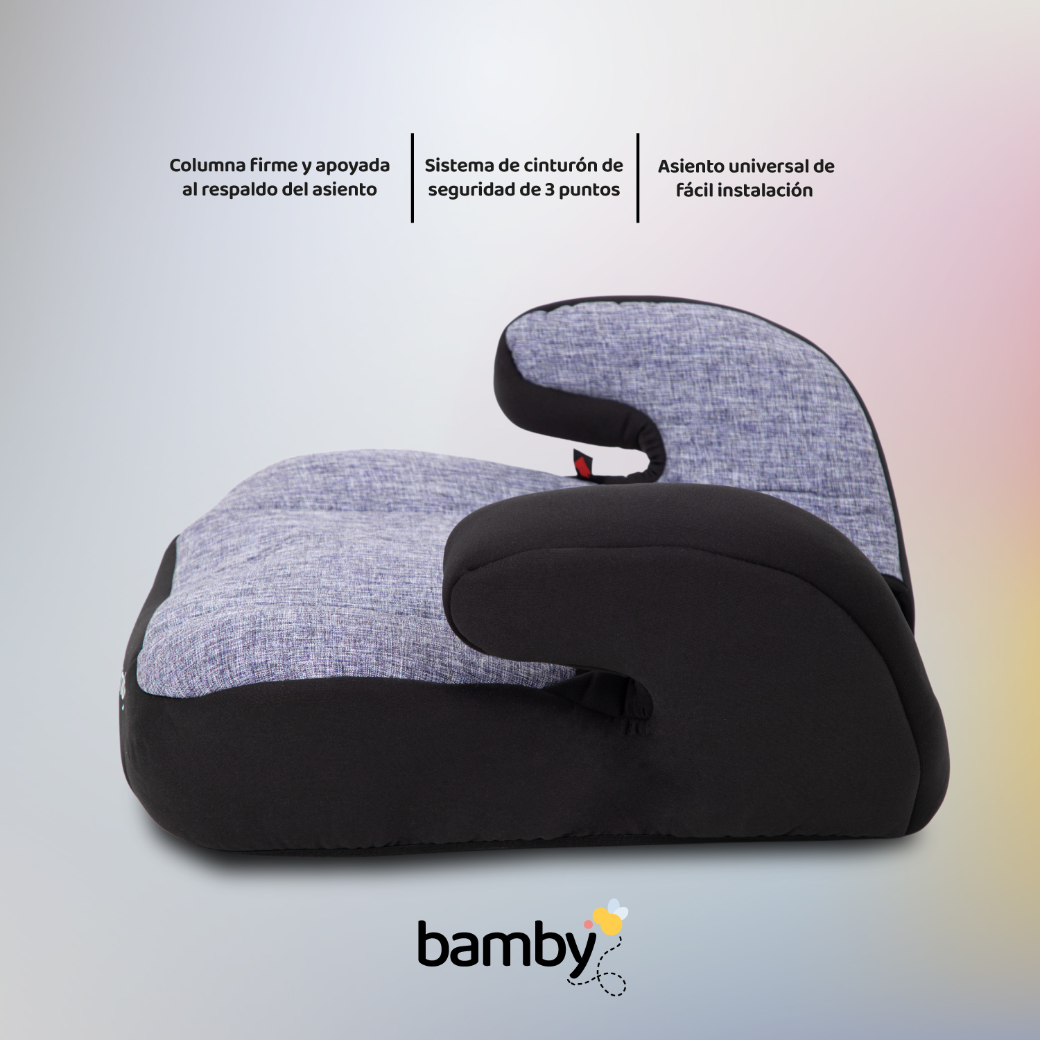 Foto 5 pulgar | Asiento Elevador de Coche para Bebé Bamby Gris con Negro