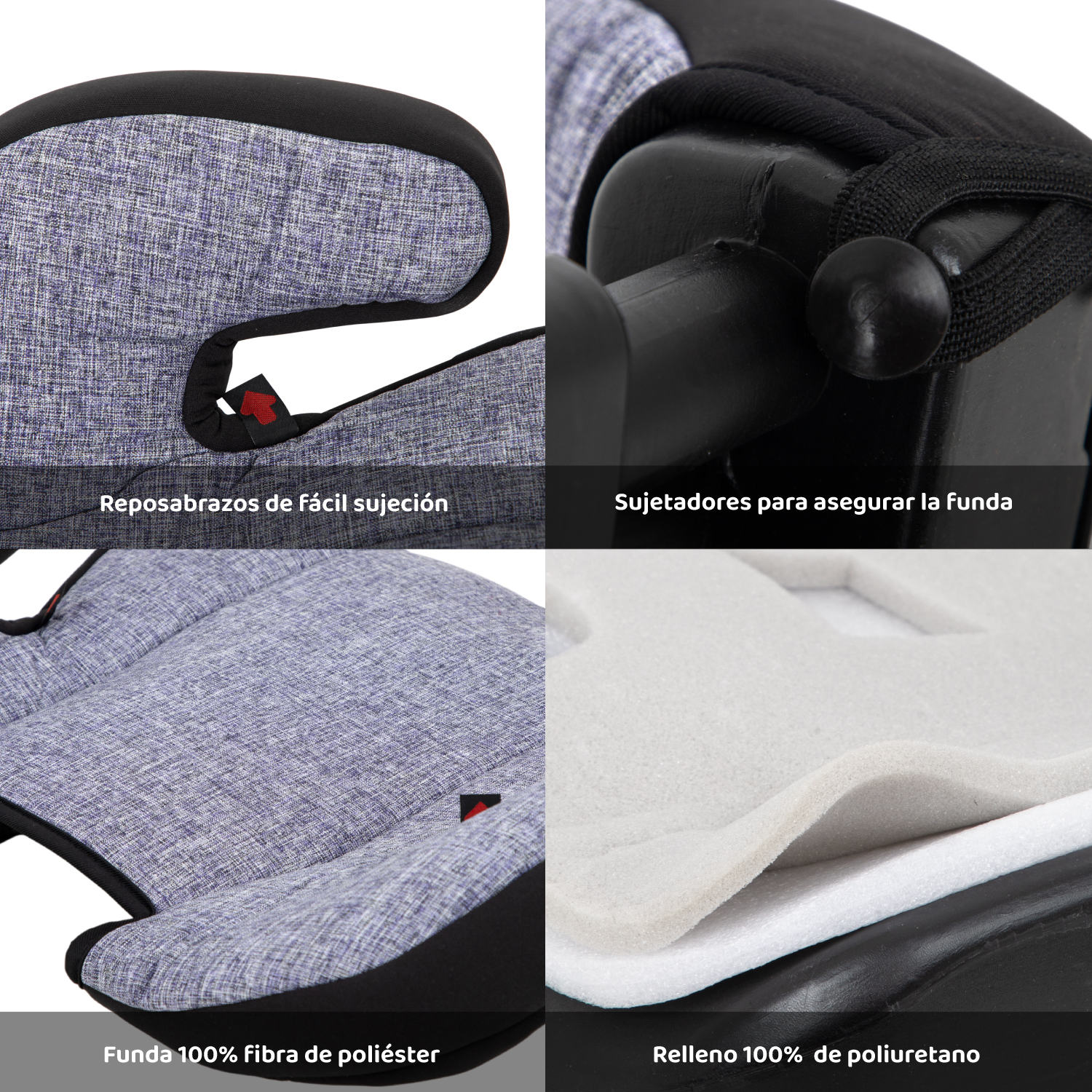 Foto 5 | Asiento Elevador de Coche para Bebé Bamby Gris con Negro