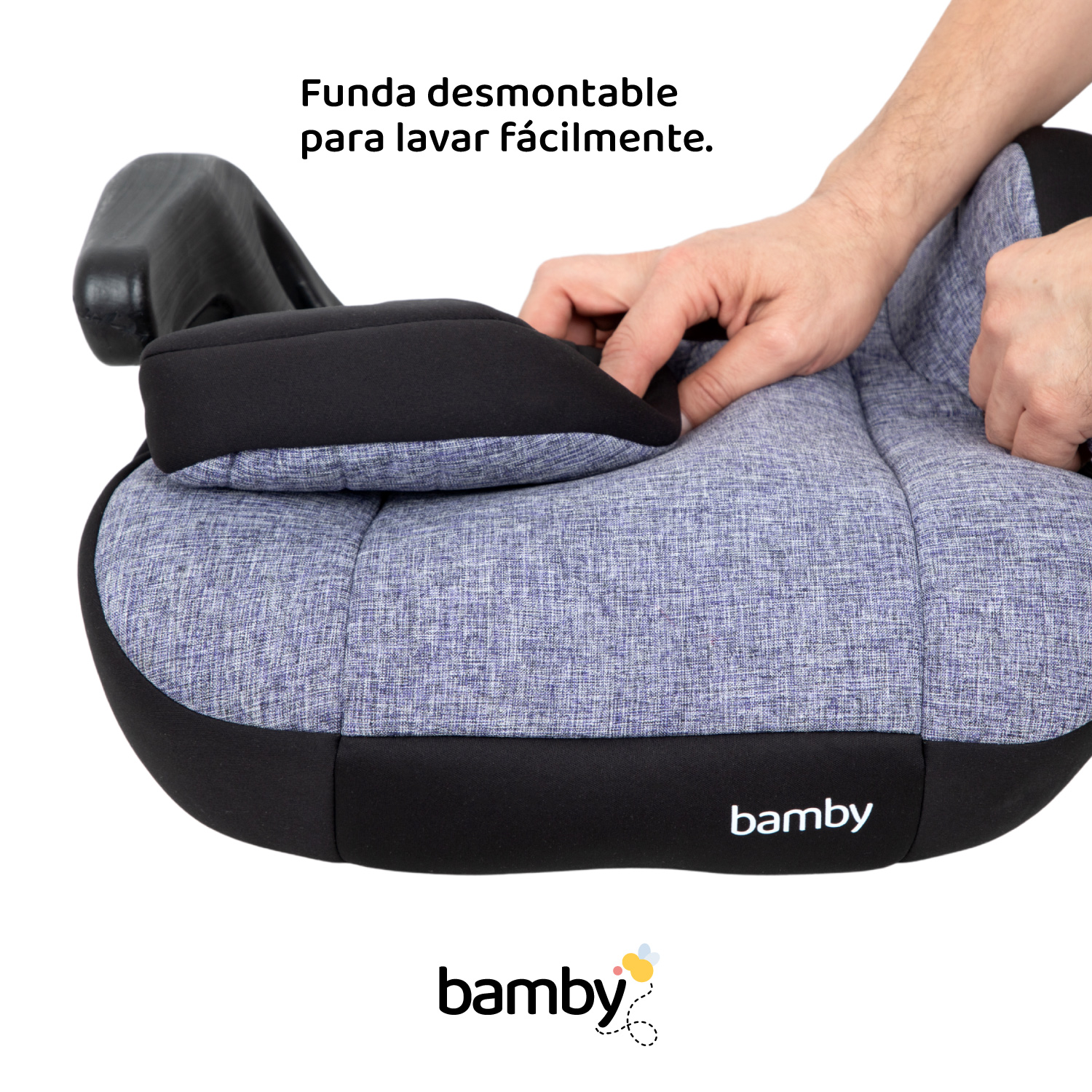 Foto 7 pulgar | Asiento Elevador de Coche para Bebé Bamby Gris con Negro