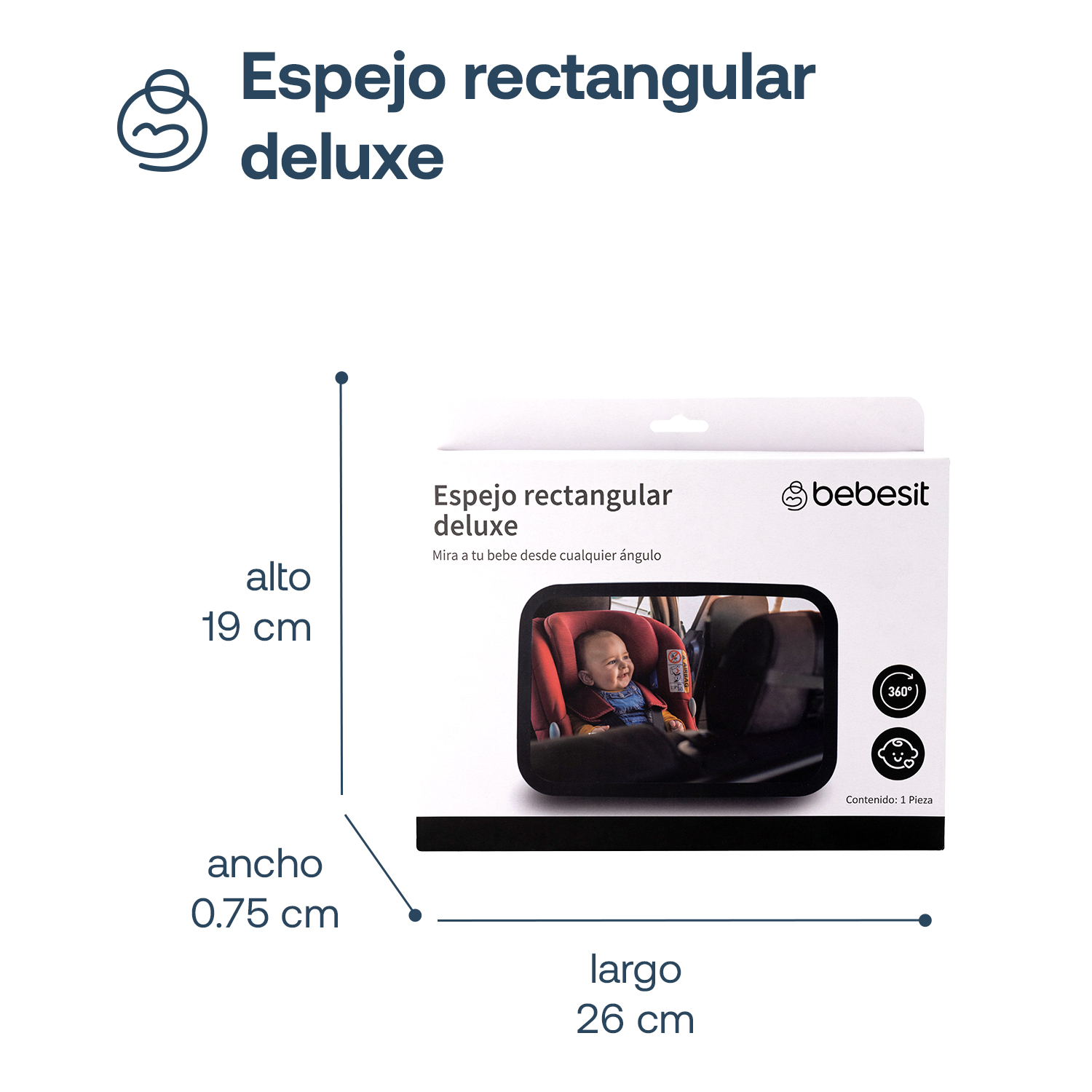 Foto 7 | Espejo Retrovisor Auto Bebesit Base Antideslizante