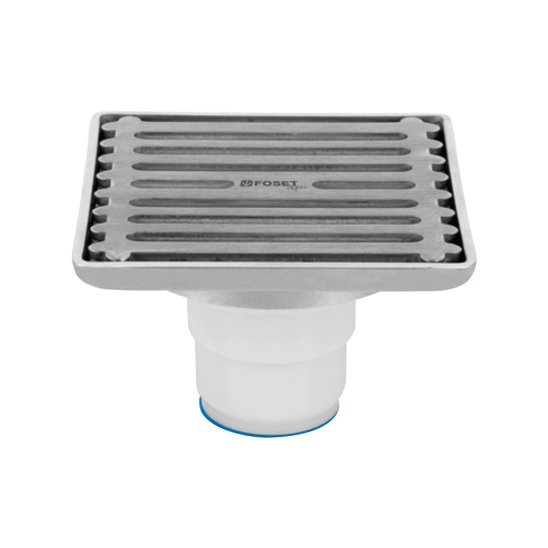 Resumidero Acero Inoxidable Foset RS-701 Diseño Cuadrado 4x4'' Línea Aqua