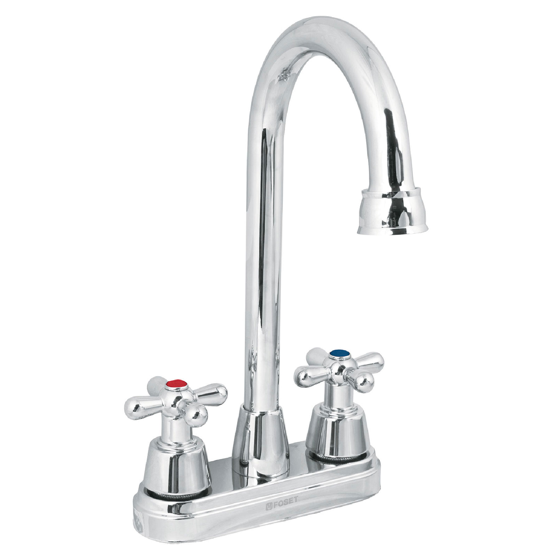 Mezcladora Foset para lavabo Línea Aqua Manerales Cruceta Tipo Bar Cromo