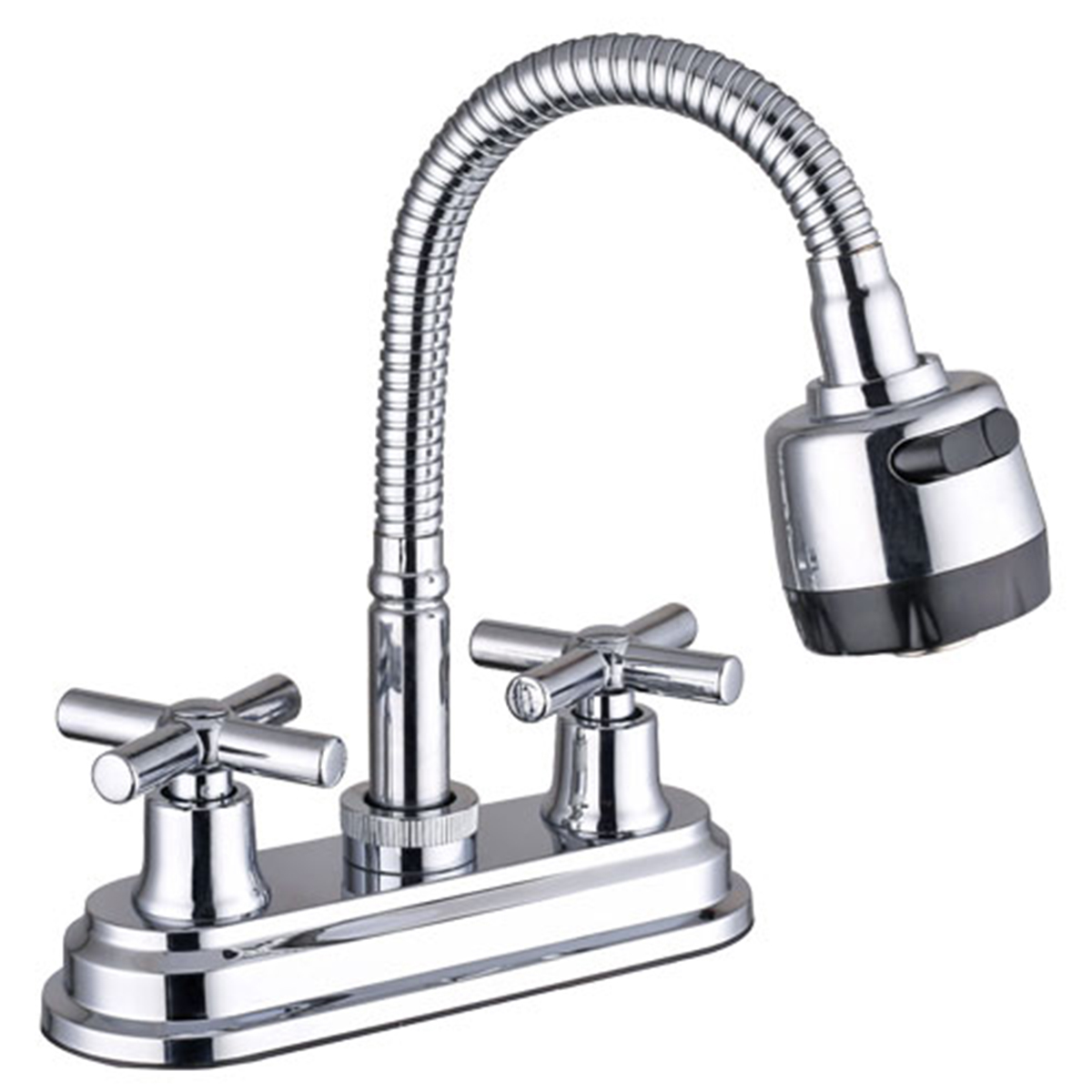 Llave Mezcladora para Baño Alfa Cruzeta  2 Funciones Flexible