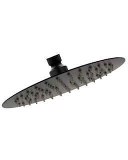 Foto 3 | Regadera Redonda de 20 cm con Brazo y Chapetón Rubinett de Acero Inoxidable 304 Negro Mate