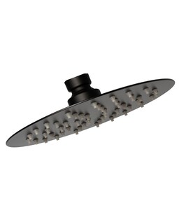 Foto 3 | Regadera Redonda de 15 cm con Brazo y Chapetón Rubinett de Acero Inoxidable 304 Negro Mate